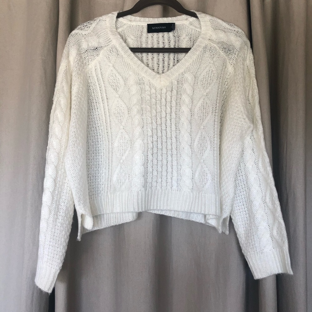 MINKPINK City of Dreams Cable Knit Sweater